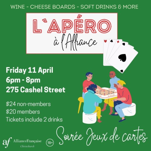 🍷L'Apéro à l'Alliance : Soirée jeux de carte 🃏